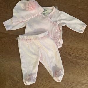 First Impressions Light Pink Baby Outfit with Hat